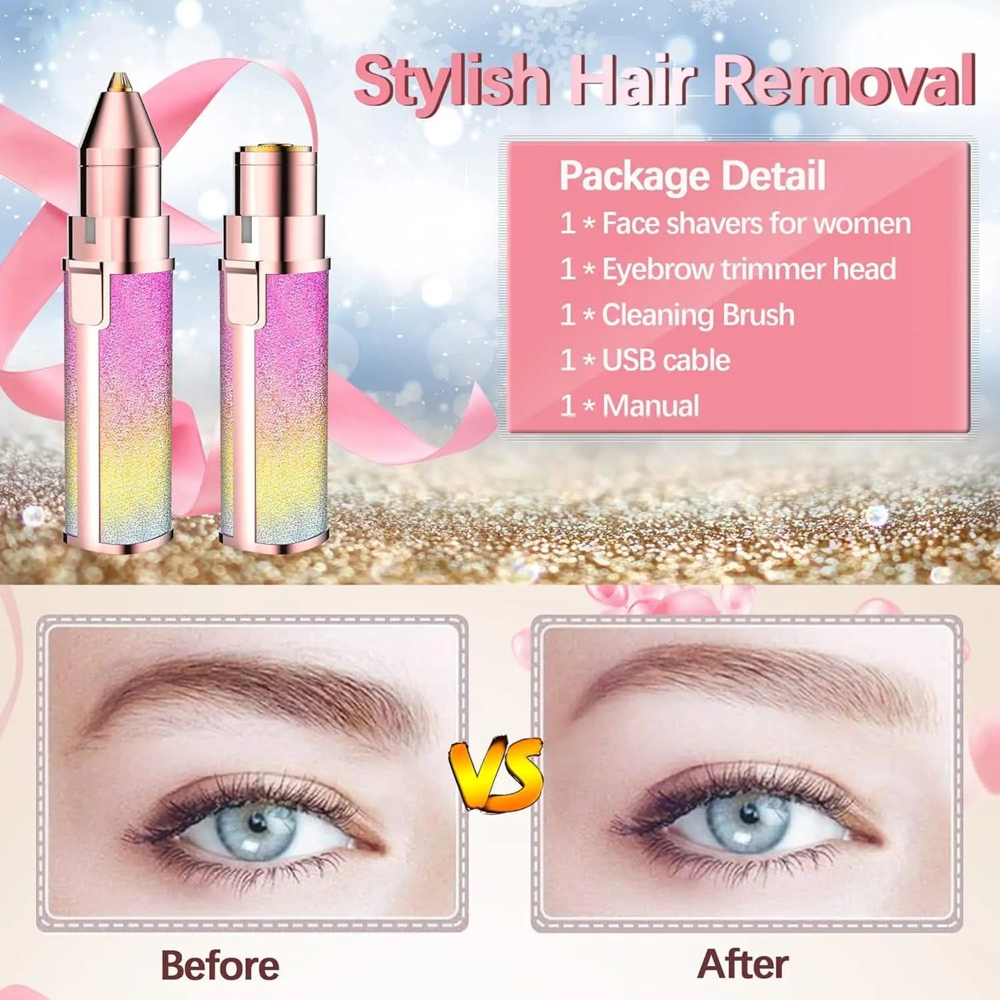 Depilador facial y de cejas 2en1